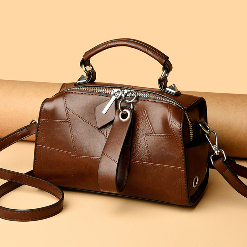 Luxury Bags Level - 女性用本革バックパック、シンプルなレザーバッグ、ヴィンテージボストンハンドバッグ、女性用エントリーレベルバッグ、豪華なデザインのハンドバッグ
