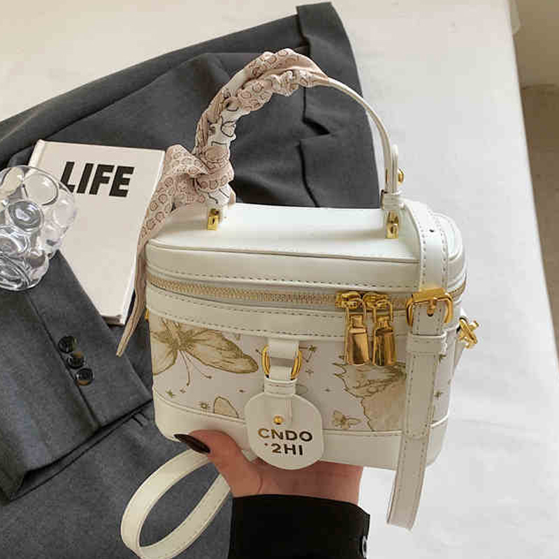 Luxury Bags For Summer - 夏の女性のクロスボディバッグ韓国シンプルな多用途携帯電話バッグ高級デザイナーパーティーミニハンドバッグシルクスカーフ付き