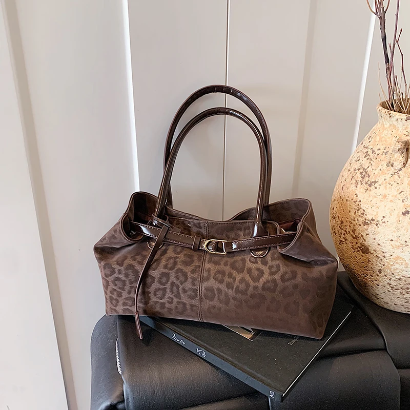 Luxury Bags In Sale - レオパード柄縫製糸留め具付きユーススイートショルダーバッグ レディース 2026 ホットセール 大容量 高級感
