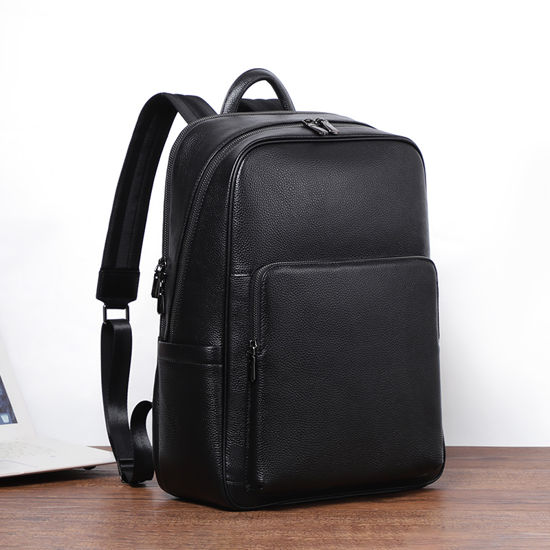 100% 牛本革メンズバックパックファッション本物の天然皮革 - Luxury Bags That Fit Laptop のレビューと価格