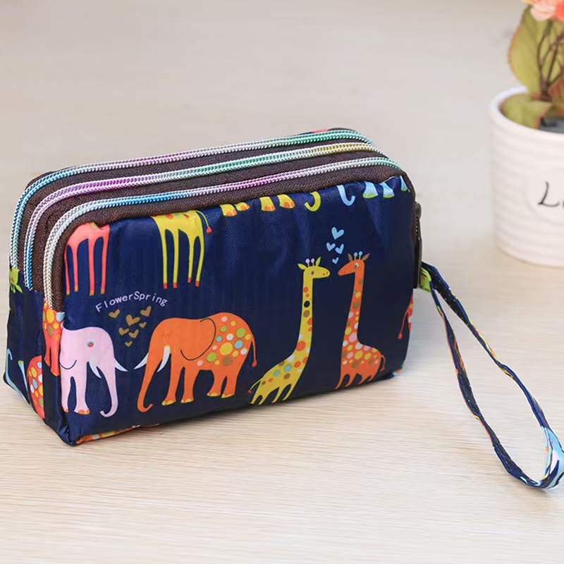 防水女性用財布 3つのジッパー付き携帯電話ポケット ハンドバ - Wristlet Wallet Zipper のレビューと価格