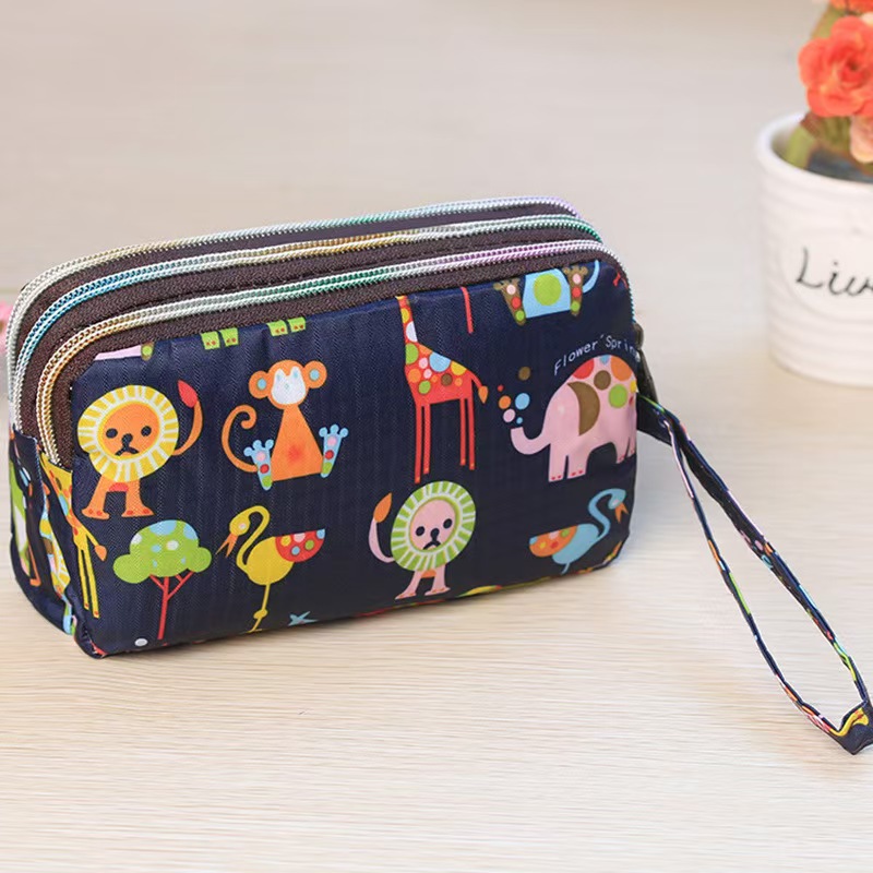 防水女性用財布 3つのジッパー付き携帯電話ポケット ハンドバ - Wristlet Wallet Zipper のレビューと価格