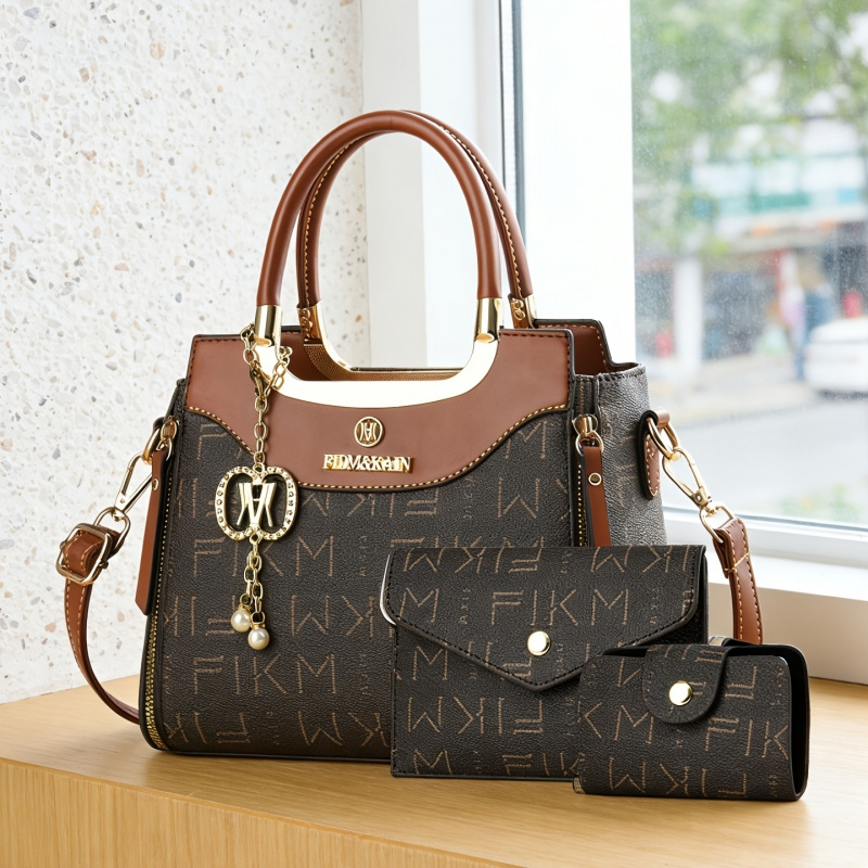 3点セットの高級感のあるプリントレターバッグ、プレミアムでお - Luxury Zipper Bags のレビューと価格
