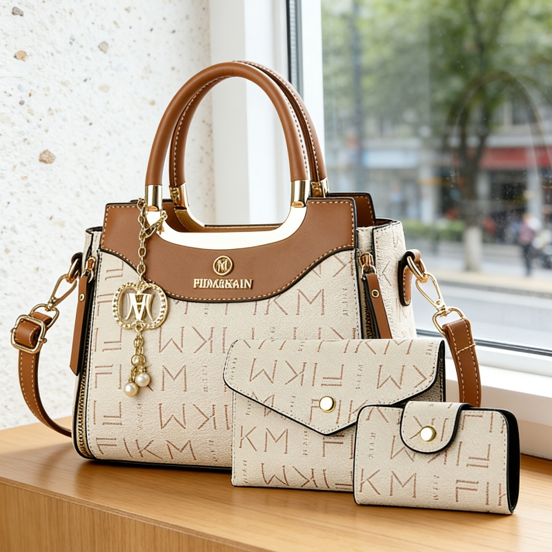 3点セットの高級感のあるプリントレターバッグ、プレミアムでお - Luxury Zipper Bags のレビューと価格
