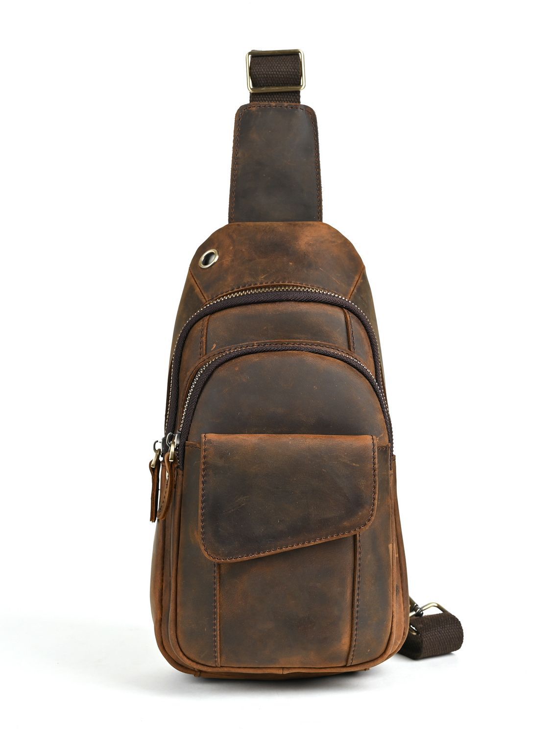 デザイナー高級多機能男性チェストバッグ大容量アウトドア男性ス - Genuine Leather Backpack のレビューと価格