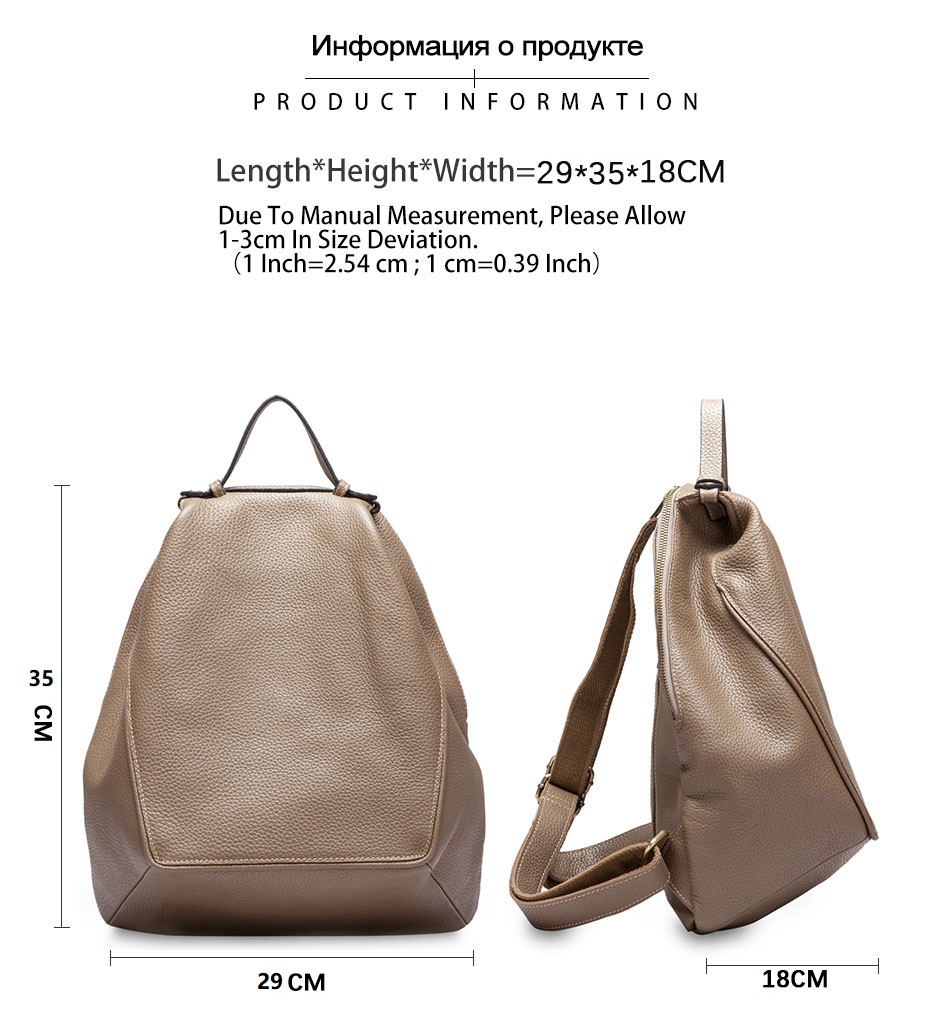 Zency 女性 100% 本革盗難防止バックパック大容量バ - Genuine Leather Backpack のレビューと価格