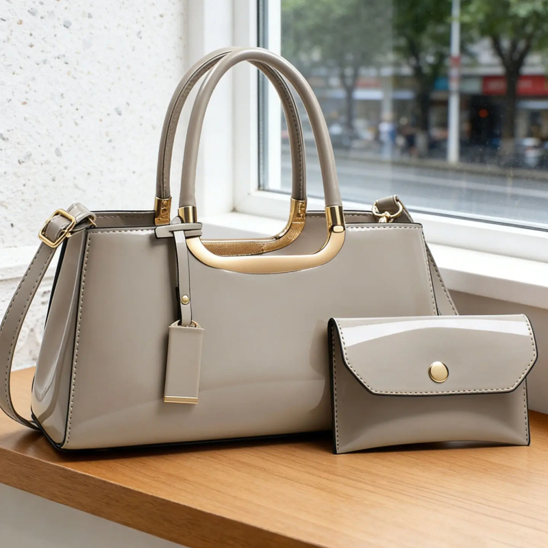 レディースハンドバッグセット、軽量高級PU素材クロスボディシ - Luxury Zipper Bags のレビューと価格
