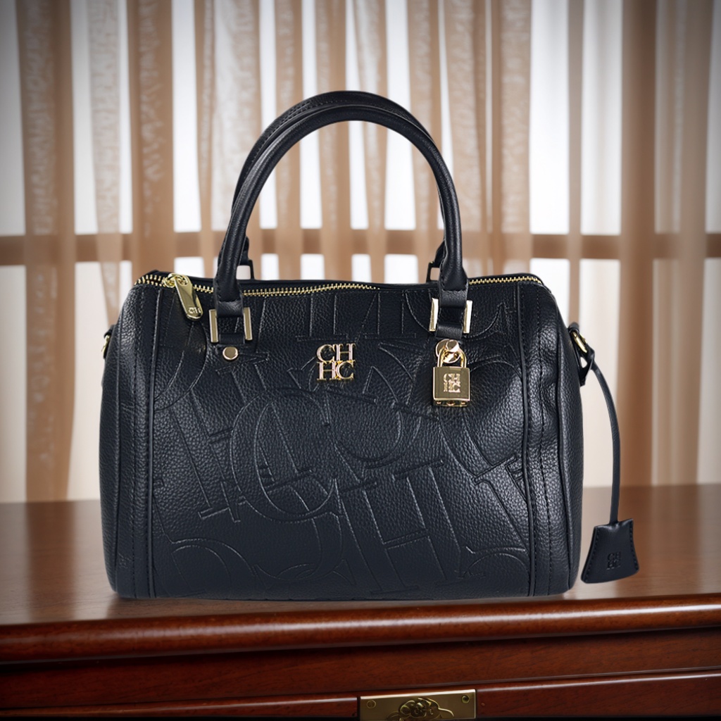 CH レディースハンドバッグ 高級エンボスロゴ ブラウンPU - Luxury Bags In Sale のレビューと価格