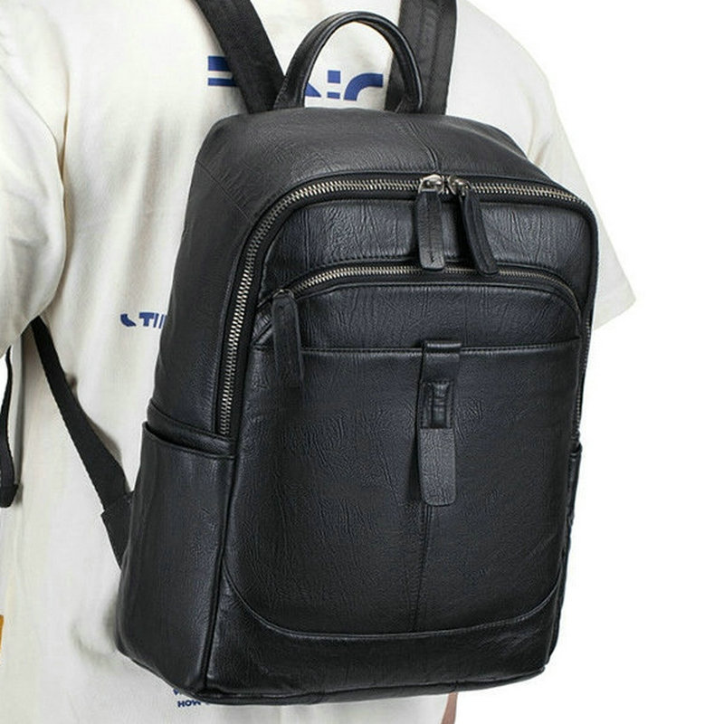 スーパーレザー ダブルショルダーバッグ メンズ用 - 軽量ト - Genuine Leather Backpack のレビューと価格