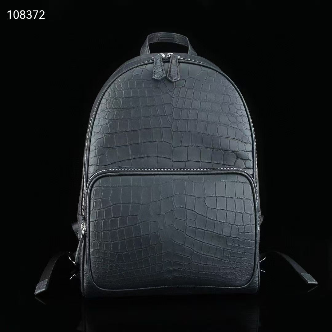 高級品質トップレベル本物のワニ皮バックパックバッグレジャーフ - Luxury Bags Level のレビューと価格