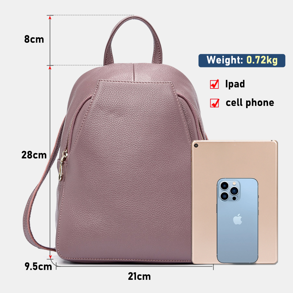 Zency チャーム女性バックパック 100% 本革盗難防止 - Genuine Leather Backpack のレビューと価格
