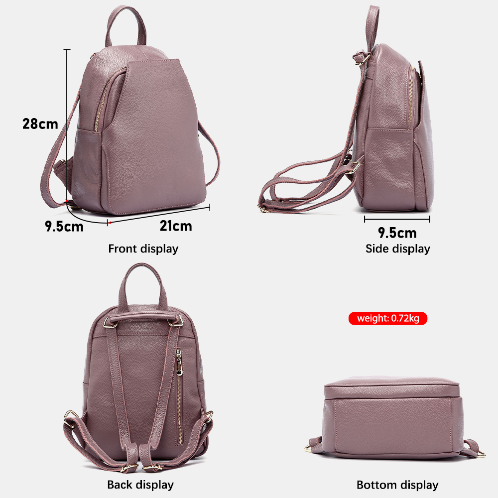 Zency チャーム女性バックパック 100% 本革盗難防止 - Genuine Leather Backpack のレビューと価格