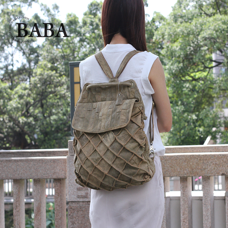 新しいヨーロッパ/アメリカのバックパック女性多機能大容量レザ - Genuine Leather Backpack のレビューと価格