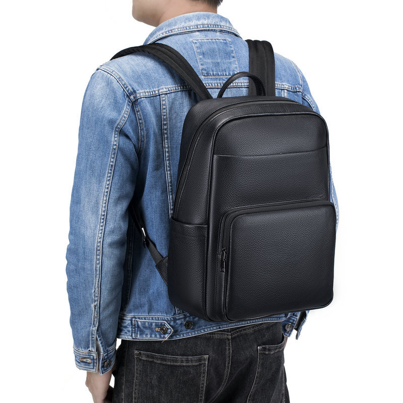 トップレイヤー牛革ダブルショルダーバッグソフトレザーカジュア - Genuine Leather Backpack のレビューと価格