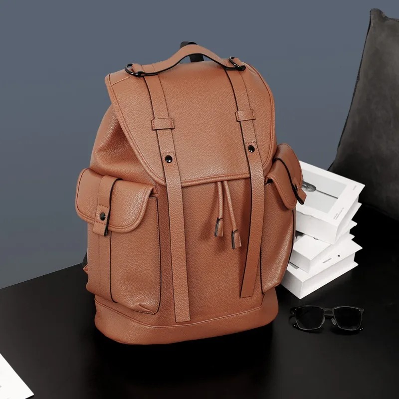 新しいファッションバックパック男性フラップトラベルバッグメン - Luxury Bags That Fit Laptop のレビューと価格