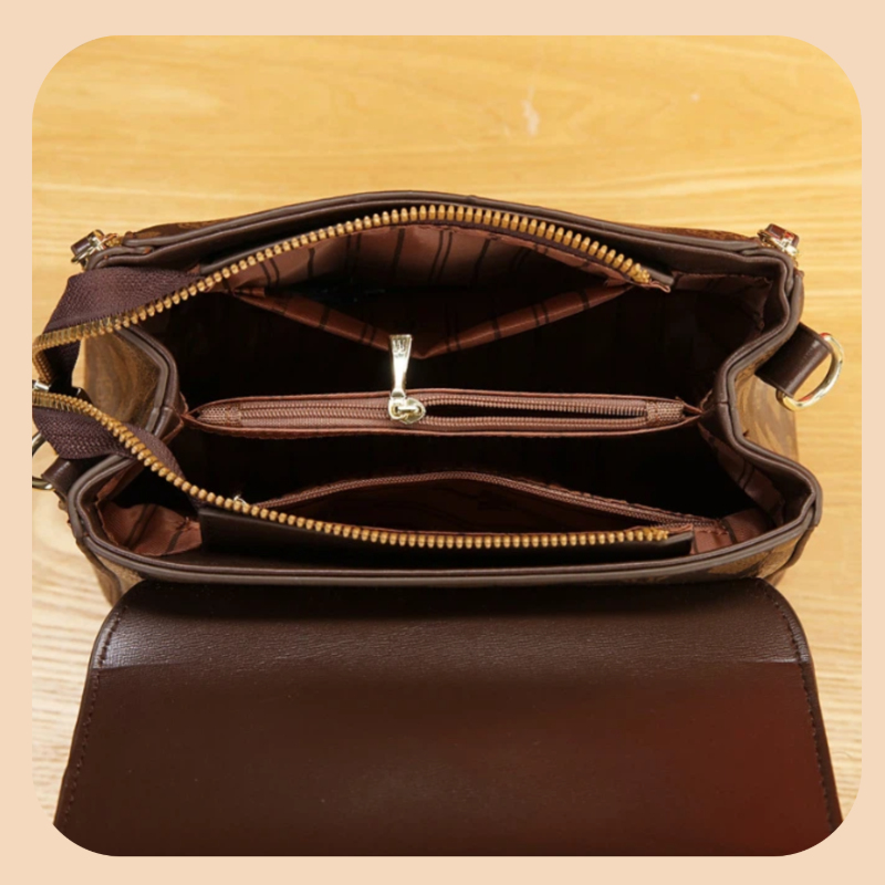 3ピース女性用バッグセット、軽量高級プリント柄女性用クロスボ - Luxury Zipper Bags のレビューと価格