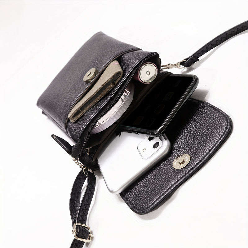 女性用レザークロスボディフォンバッグ、小型ショルダーバッグ、 - Wristlet Wallet Zipper のレビューと価格