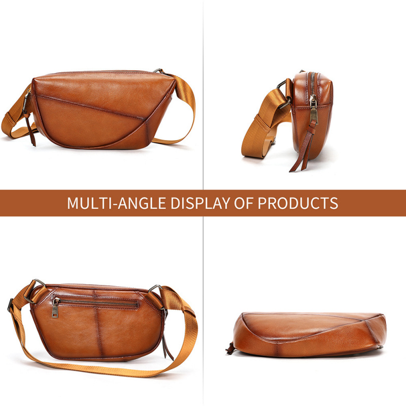 ヴィンテージ風ダメージ加工本革メンズチェストバッグ カジュア - Saddle Bag Distressed のレビューと価格