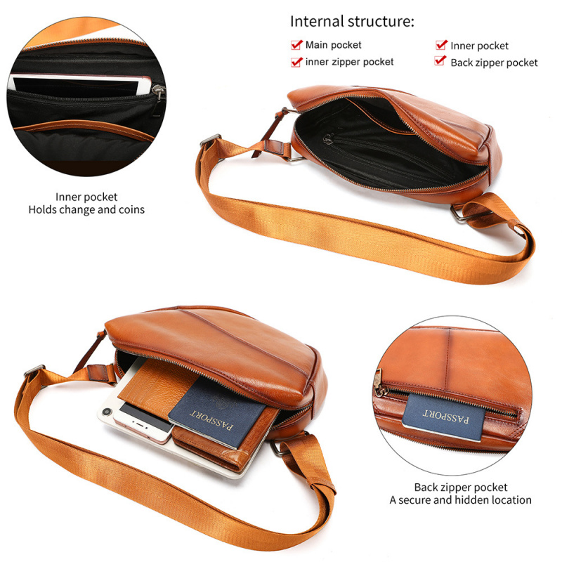 ヴィンテージ風ダメージ加工本革メンズチェストバッグ カジュア - Saddle Bag Distressed のレビューと価格