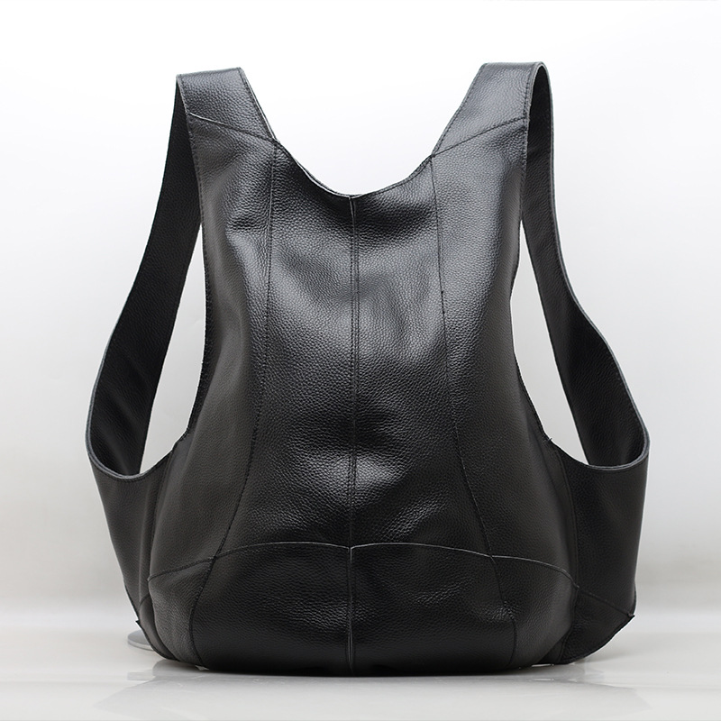 男性用のクラシックな盗難防止バックパック,ジッパー付きの大型 - Genuine Leather Backpack のレビューと価格