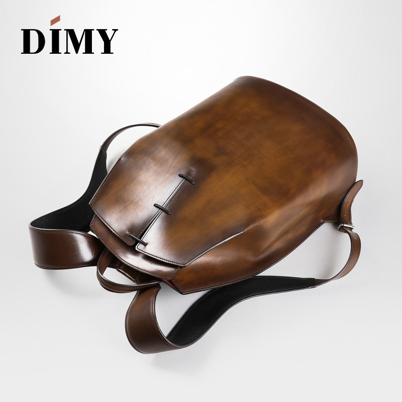 DIMY 2025 新作 メンズ 本革 ベネチア スクリット - Genuine Leather Backpack のレビューと価格