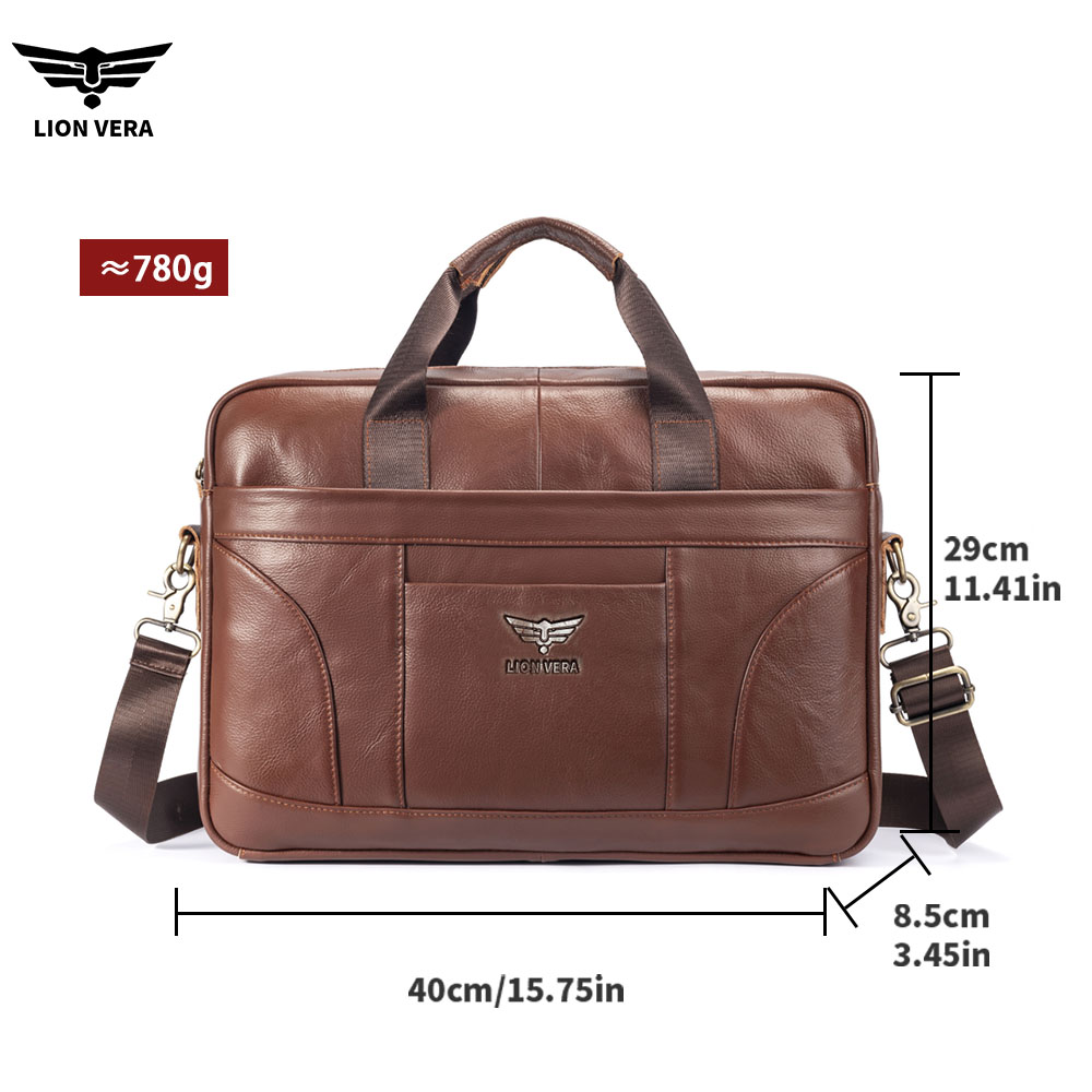 ライオンベラ本革ビジネスブリーフケースブラック 15.6 イ - Luxury Bags That Fit Laptop のレビューと価格