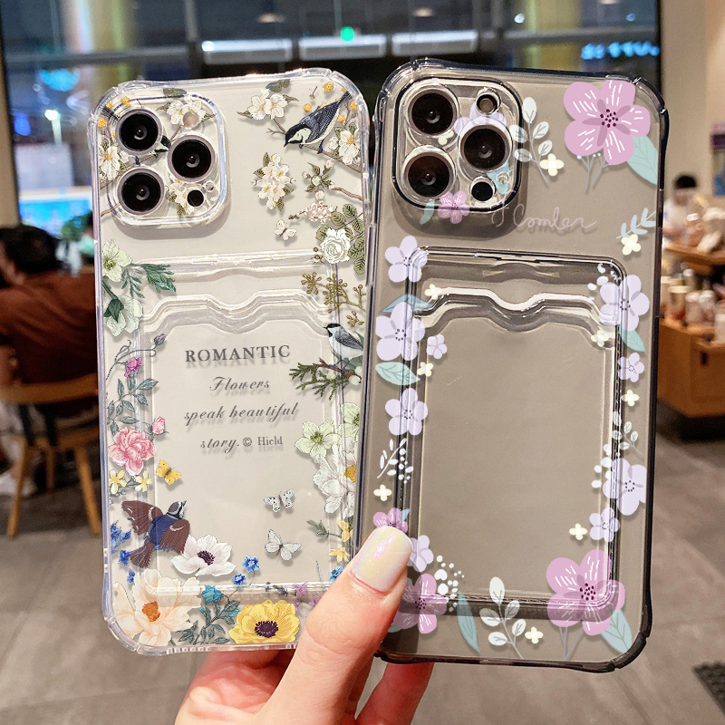 レトロフラワー柄クリアスマホケース Samsung S25  - Luxury Bags In Store のレビューと価格