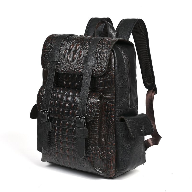 2026 新ファッションアリゲーターブランド天然牛革本革メン - Genuine Leather Backpack のレビューと価格