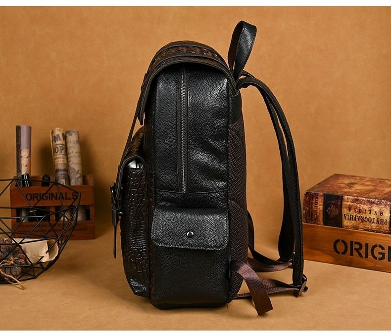 2026 新ファッションアリゲーターブランド天然牛革本革メン - Genuine Leather Backpack のレビューと価格