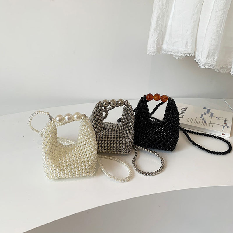 女性のビーズ織りミニクロスボディバッグ夏の新しいカジュアルフ - Luxury Bags For Summer のレビューと価格