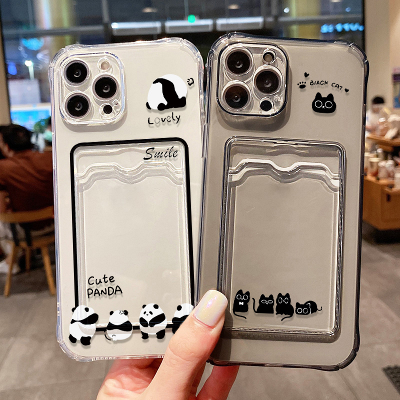 可愛い黒猫カードホルダー付き財布型スマホケース iPhone - Luxury Bags In Store のレビューと価格