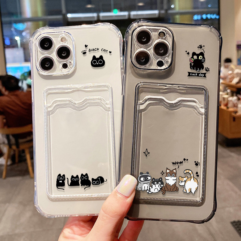可愛い黒猫カードホルダー付き財布型スマホケース iPhone - Luxury Bags In Store のレビューと価格