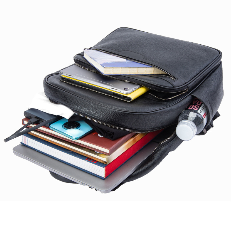 男性用本革バックパック,本物の天然皮革の学生用バックパック, - Luxury Bags That Fit Laptop のレビューと価格