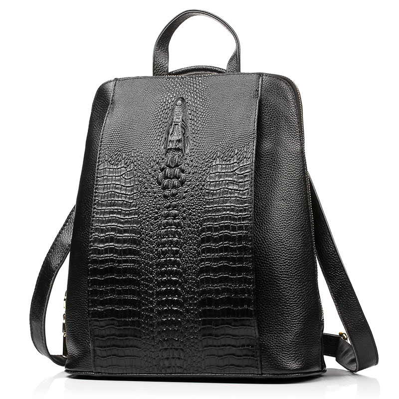 Zency レディース クロコダイルレザー バックパック 1 - Genuine Leather Backpack のレビューと価格