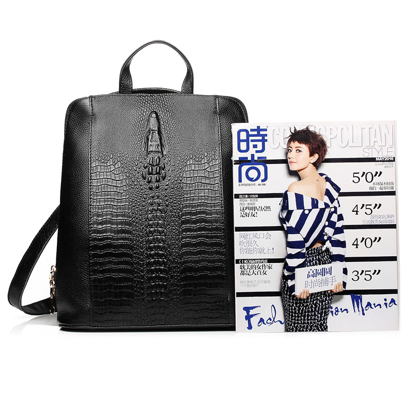Zency レディース クロコダイルレザー バックパック 1 - Genuine Leather Backpack のレビューと価格