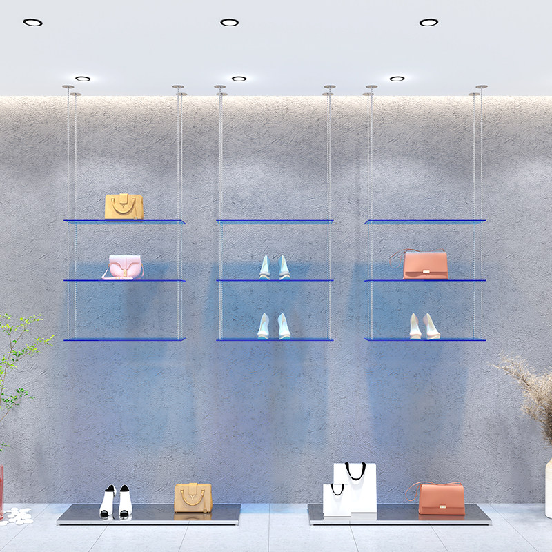 壁掛け式多層ステンレス製高級靴屋の靴棚バッグ、衣料品店のウィ - Luxury Bags In Store のレビューと価格